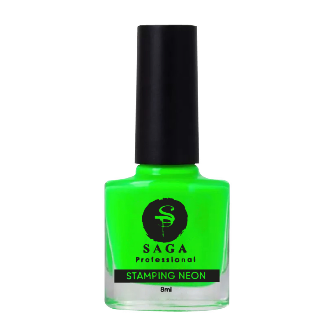 SAGA PROFESSIONAL Stempellack NEON Nr. 4 – Grün, 8 ml
Frisch. Auffällig. Kreativ. Neon-Grün für mutige Designs