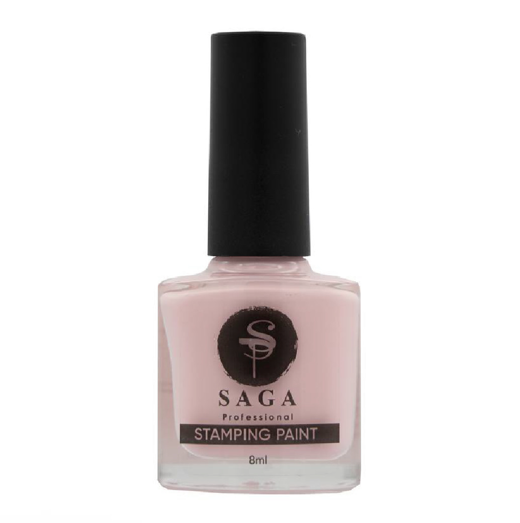 SAGA PROFESSIONAL Stempellack Nr. 24 – zartes Rosé mit klebriger Schicht, 8 ml
