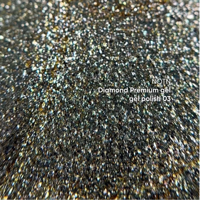 NAILSOFTHENIGHT Diamond Premium Gel Polish 03 – Gold mit feiner Metallfolie, 5 ml