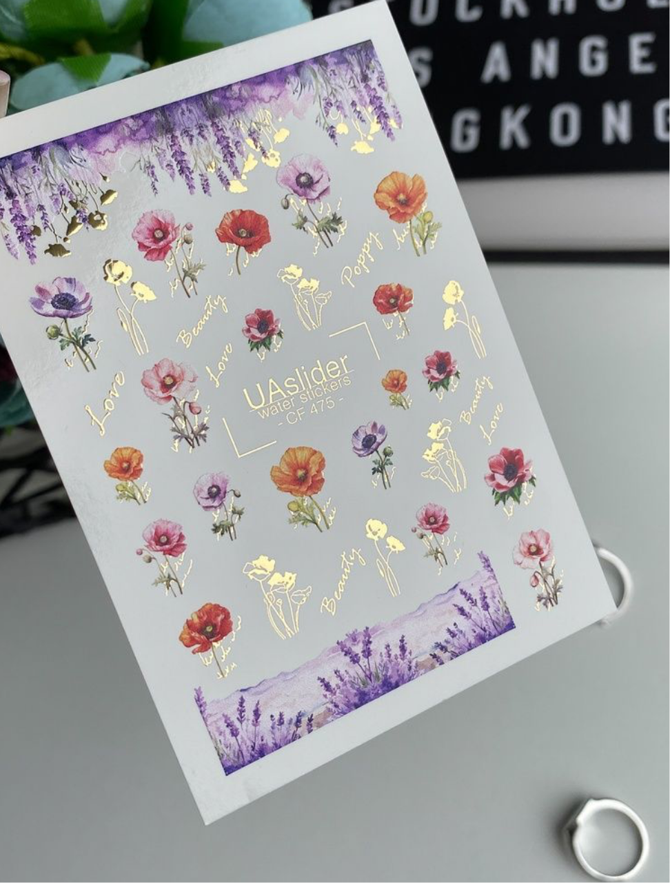 Color and Foil 475 – Sommerwiese mit Mohn & Lavendel