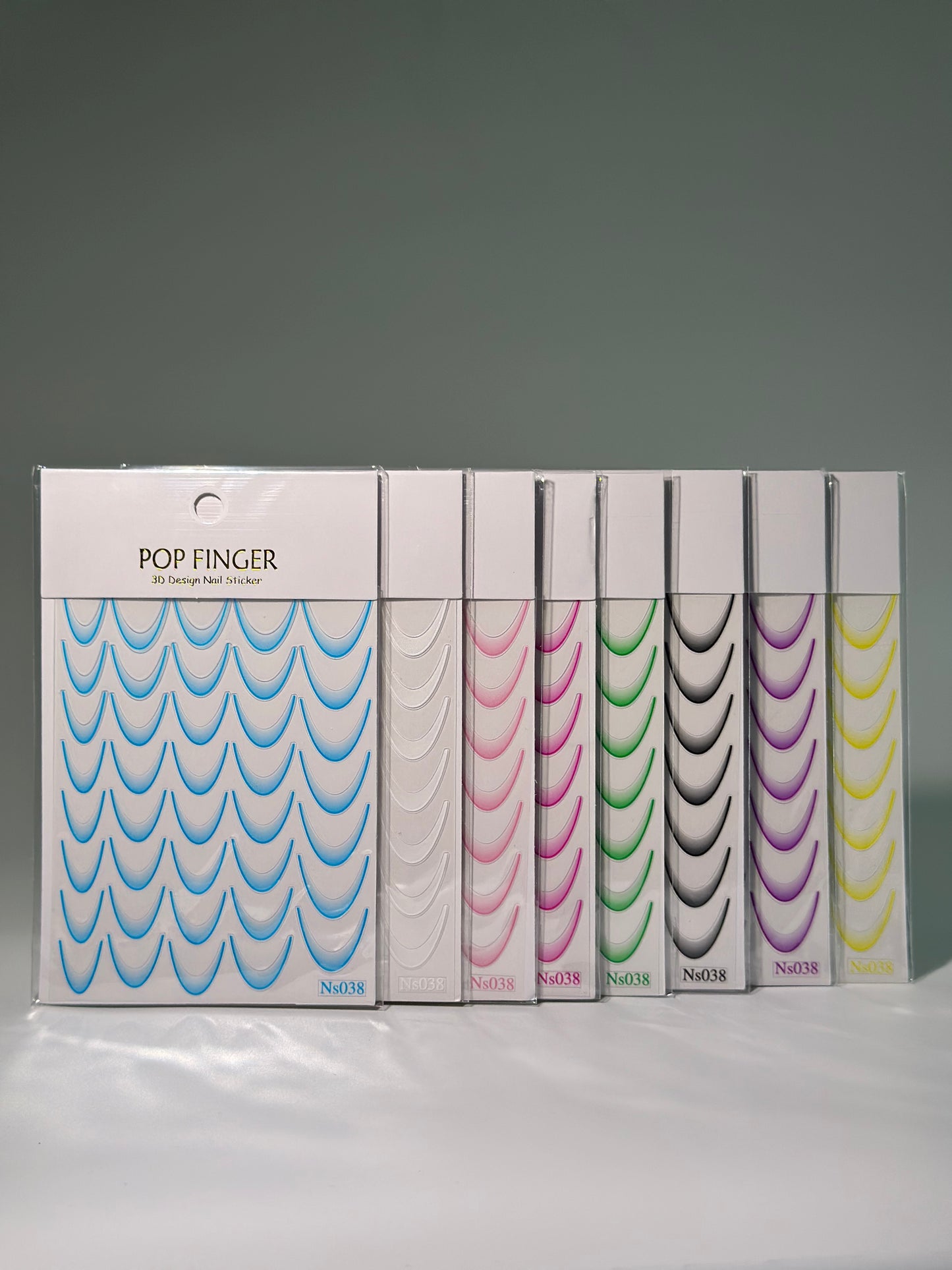 Farbverlauf Farb Linie Design Französisch Nail Art Aufkleber