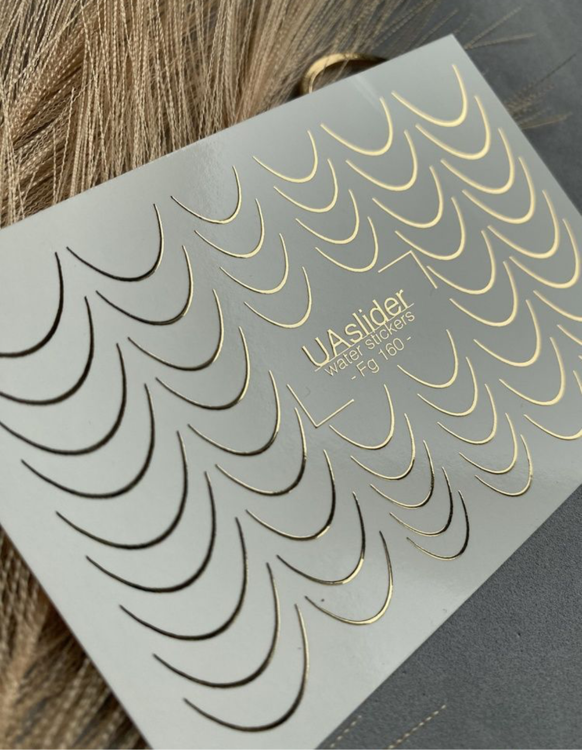 Slider-Design Fg 160 Gold | Wasser-Decals mit Goldfolie | Klassisches French