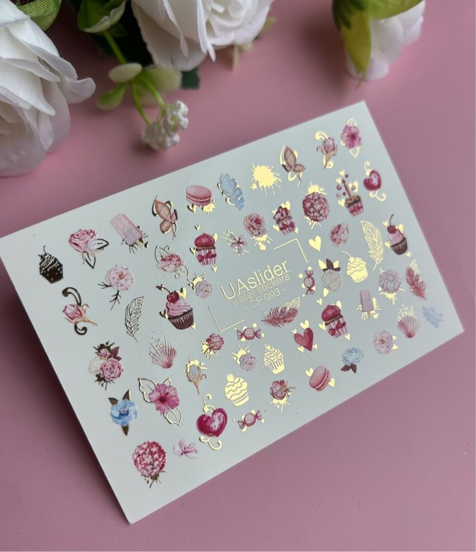 Slider-Design „Color and Foil 093“ – süß, verspielt & mit goldenem Touch