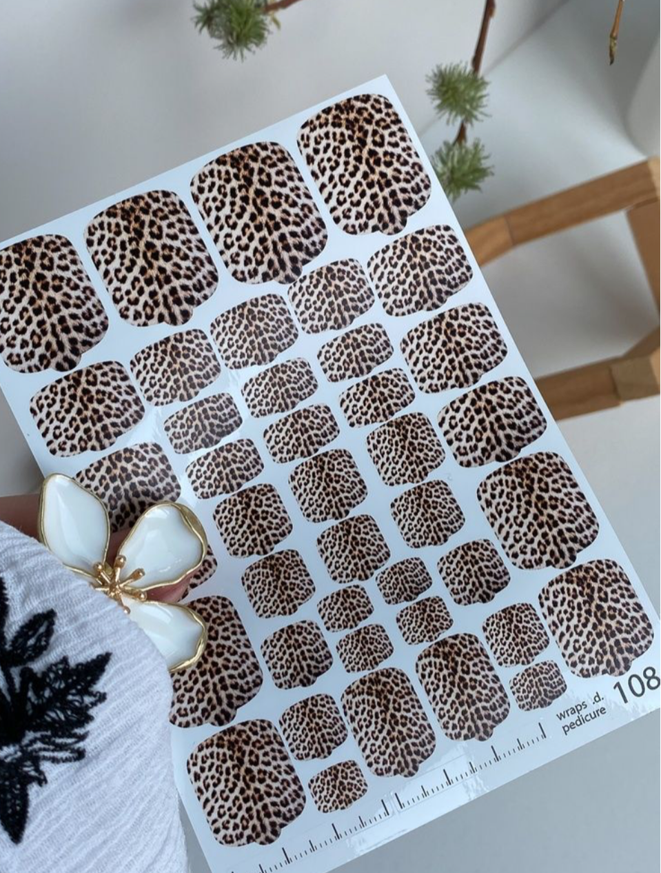 Wraps für Pediküre Nr. 108 – Leo-Look