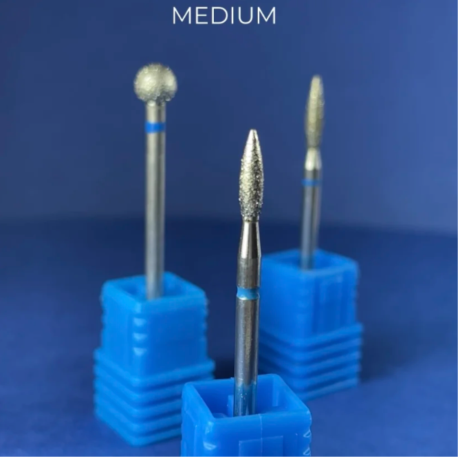 Diamantfräser Nailsoftheday „Flamme“ – Blau, 2,1×8 mm