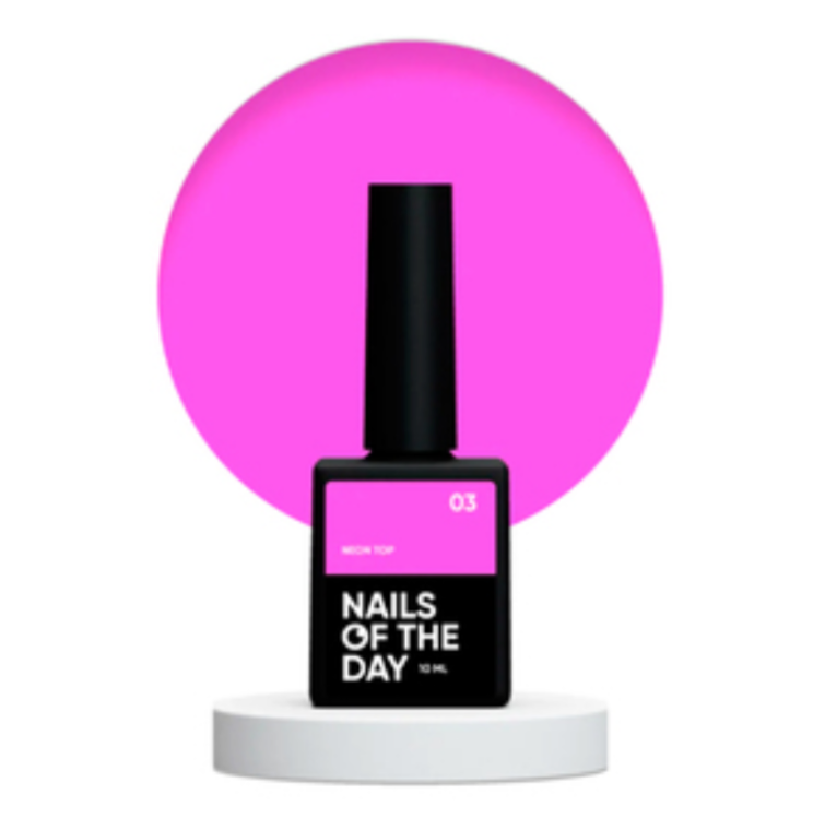 NAILSOFTHEDAY Neon Top 03 – Pink-Lila Top ohne Schwitzschicht, 10 ml