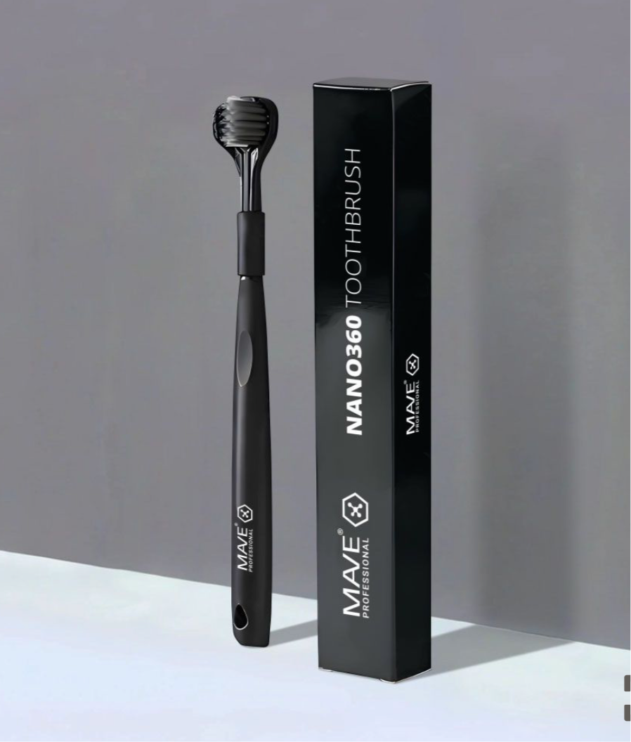 MAVE BLACK NANOPOWDER + NANO360 ZAHNBÜRSTE
Professionelle Zahnaufhellung & Rundum-Frische im Set