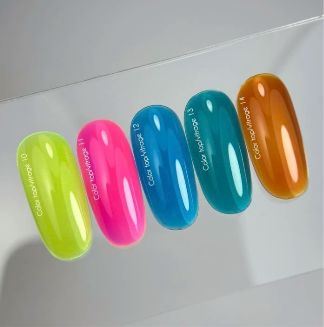NAILSOFTHEDAY Color Top/Vitrage 13 – halbtransparenter, tiefes Meeresblau Vitrage-Topcoat, 10 ml