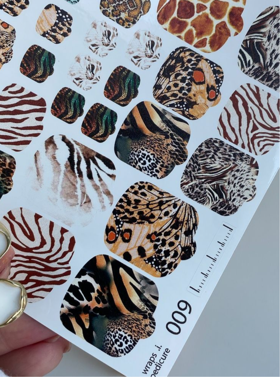 Wraps für Pediküre Nr. 009 – Wild Animal Mix