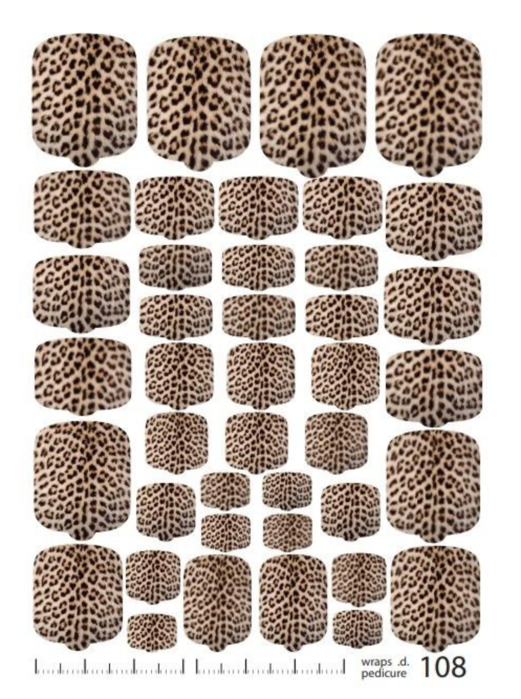 Wraps für Pediküre Nr. 108 – Leo-Look