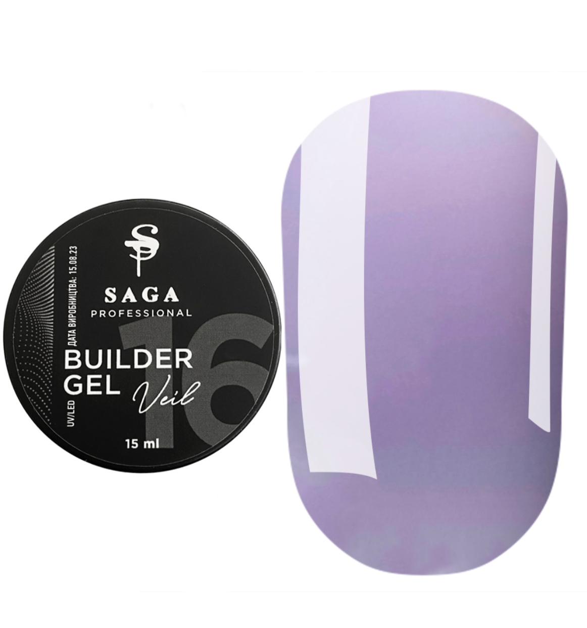 Saga Builder Veil Gel №16 – 15 ml
Zarter Fliedertraum für stilvolle Modellagen