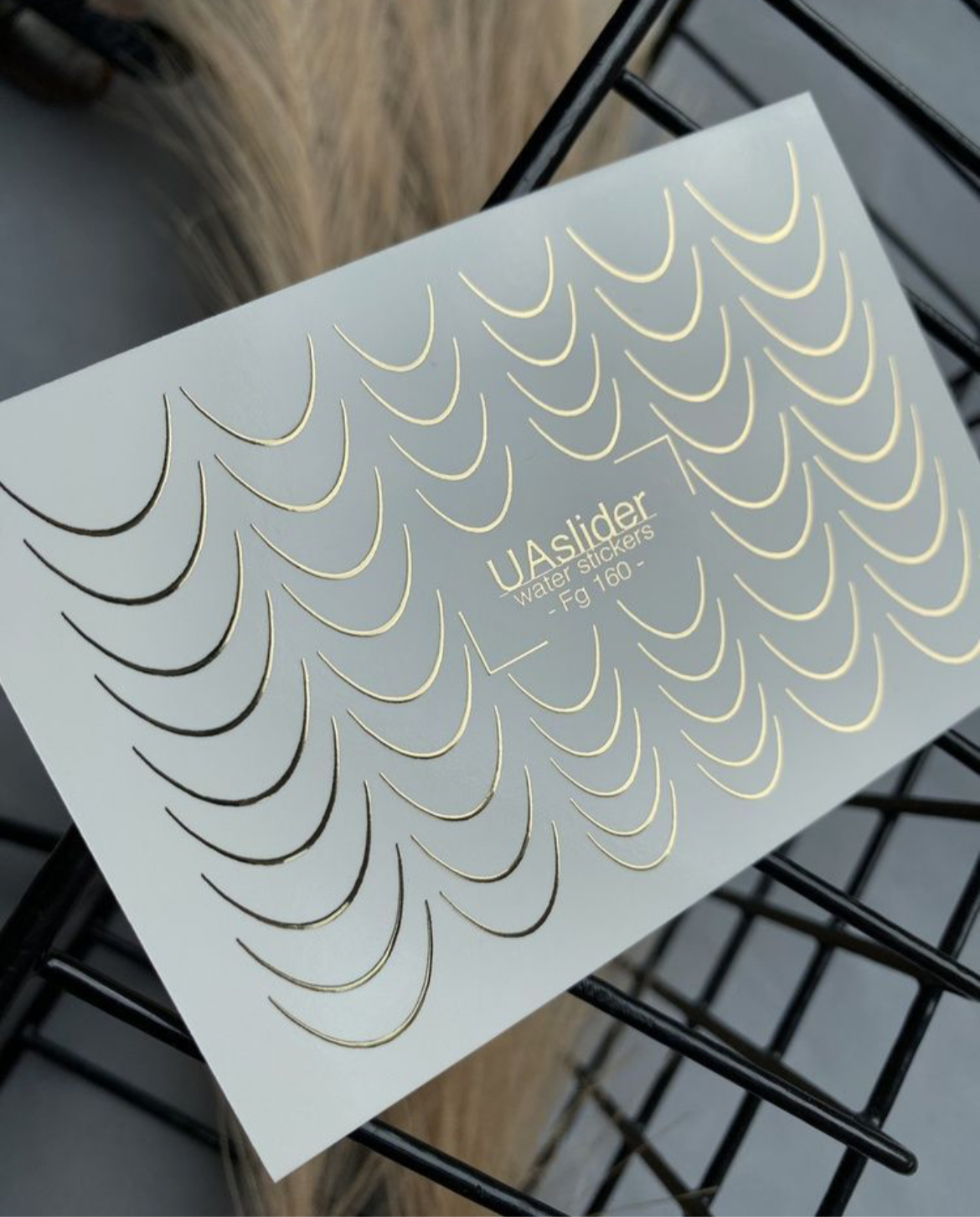 Slider-Design Fg 160 Gold | Wasser-Decals mit Goldfolie | Klassisches French