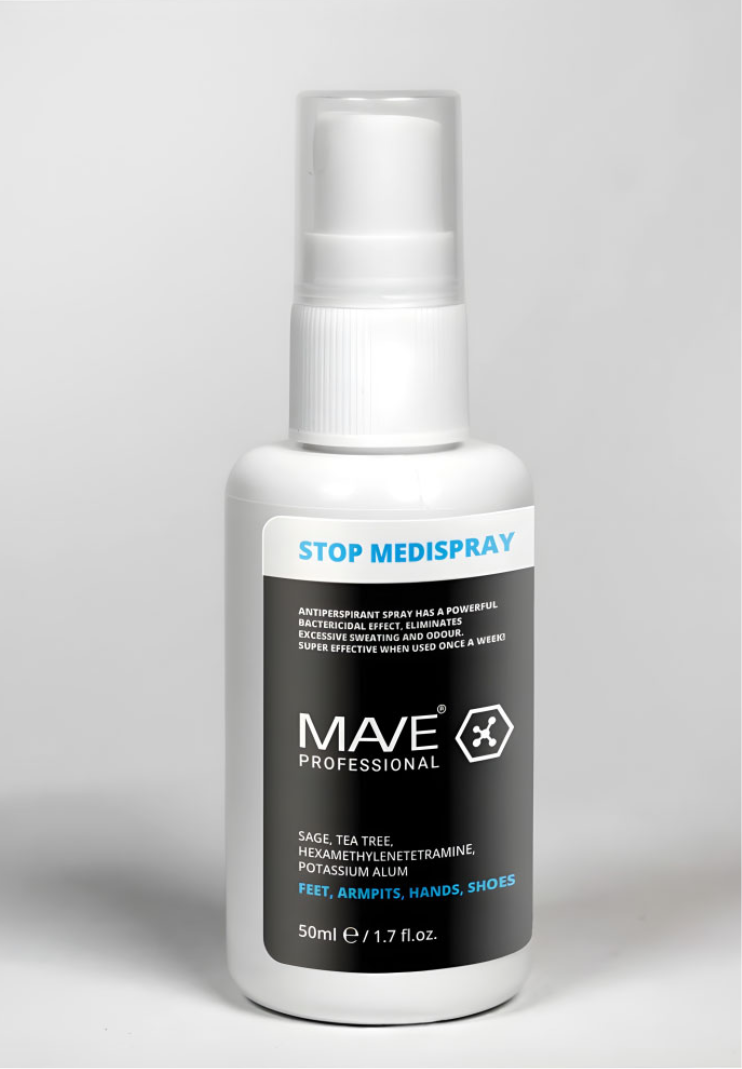 STOP MEDISPRAY, 50 ml
Antitranspirant-Spray mit starker antibakterieller Wirkung. Reduziert übermäßiges Schwitzen und unangenehme Gerüche bereits nach wenigen Anwendungen. Besonders effektiv – eine Anwendung pro Woche genügt.