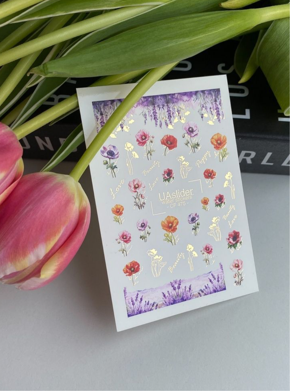 Color and Foil 475 – Sommerwiese mit Mohn & Lavendel