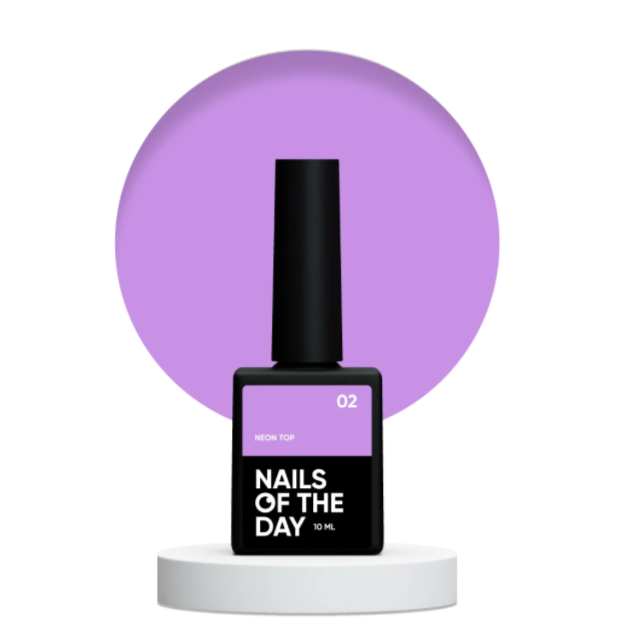 NAILSOFTHEDAY Neon Top 02 – Milchlila Top ohne Schwitzschicht, 10 ml