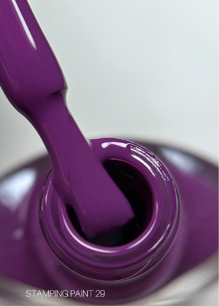 SAGA PROFESSIONAL Stempellack Nr. 29 – kraftvolles Violett mit Schwitzschicht, 8 ml