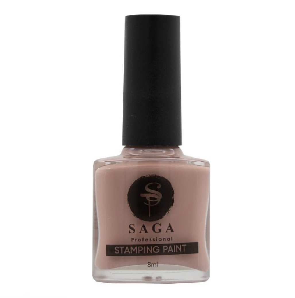 SAGA PROFESSIONAL Stempellack Nr. 25 – klassisches Nude mit klebriger Schicht, 8 ml
