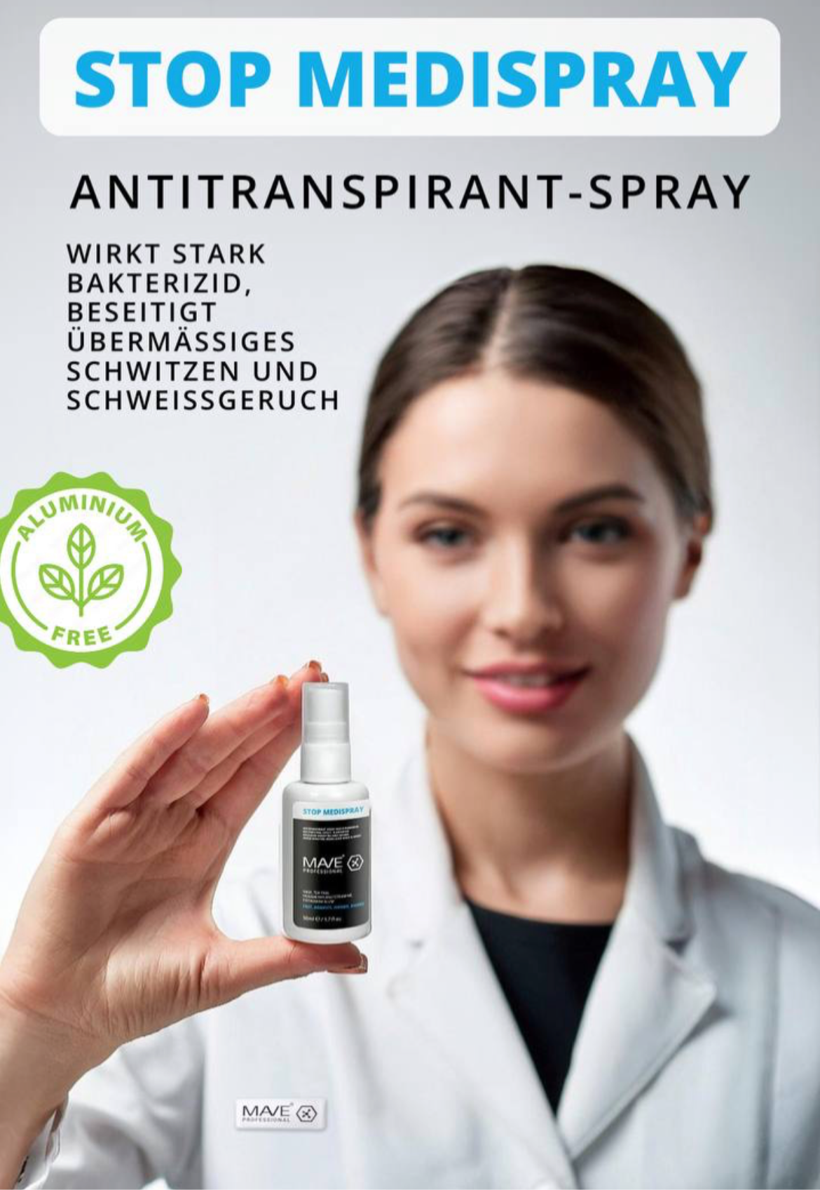 STOP MEDISPRAY, 50 ml
Antitranspirant-Spray mit starker antibakterieller Wirkung. Reduziert übermäßiges Schwitzen und unangenehme Gerüche bereits nach wenigen Anwendungen. Besonders effektiv – eine Anwendung pro Woche genügt.