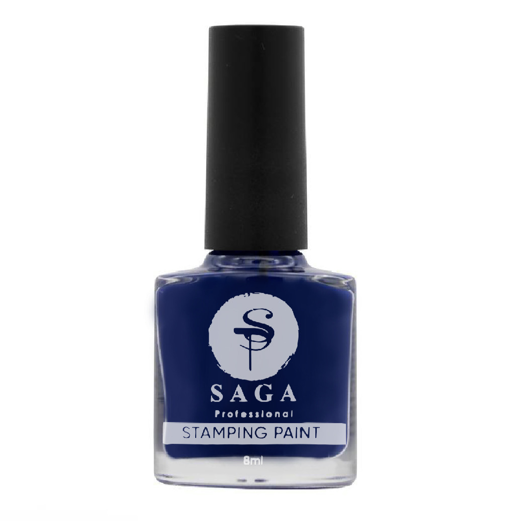 SAGA PROFESSIONAL Stempellack Nr. 12 – Violett mit klebriger Schicht, 8 ml