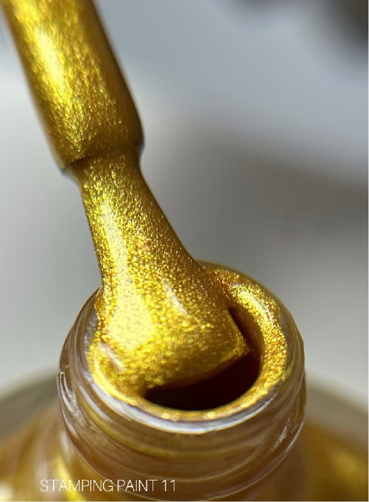 SAGA PROFESSIONAL Stempellack Nr. 11 – Intensives Gold mit Glanz, 8 ml
