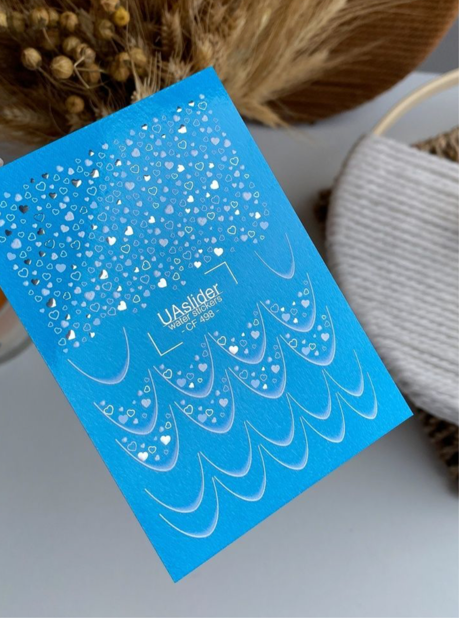 UA Slider CF 498 – Blaue Herzen & Folien-Glanz
