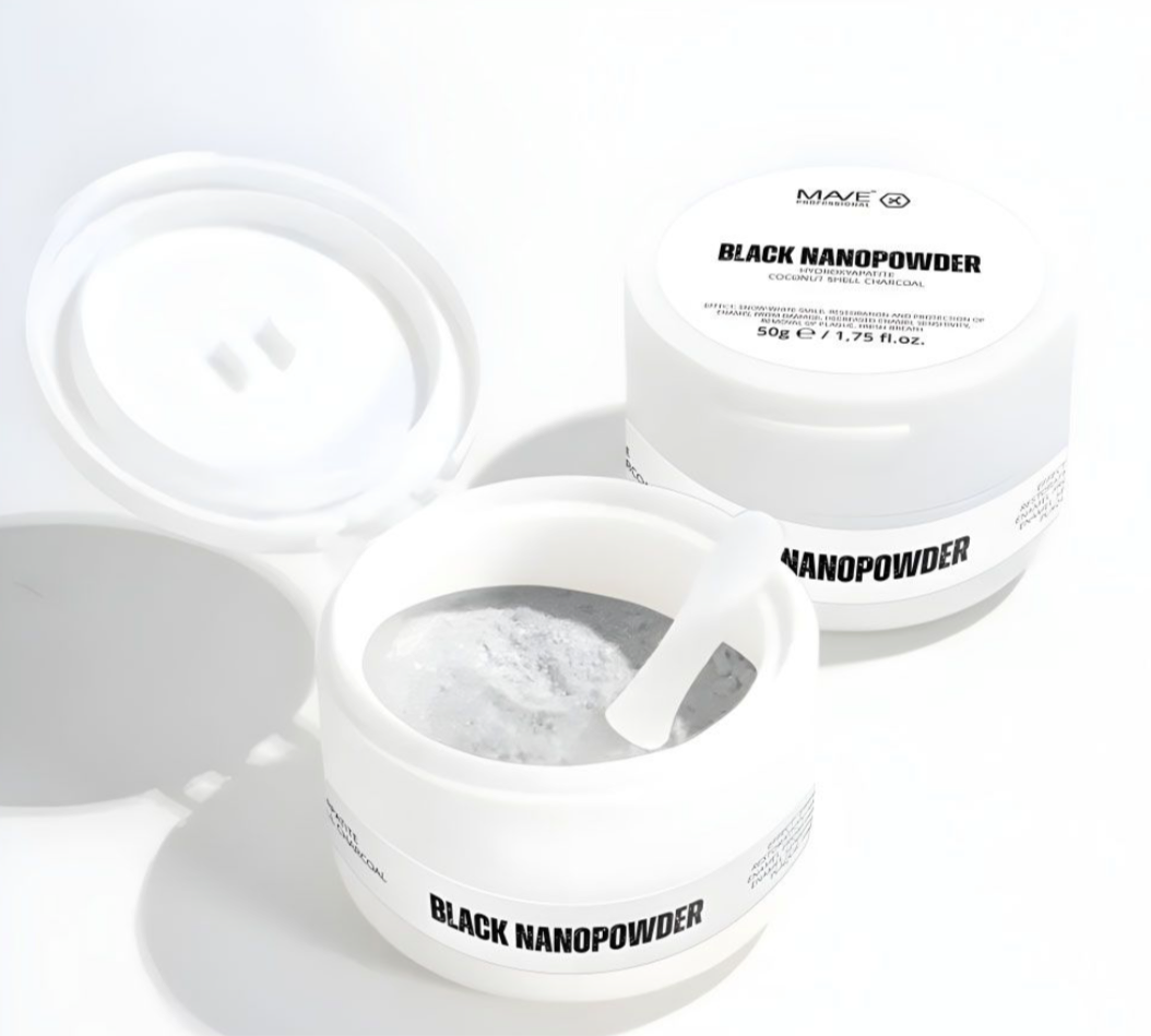 MAVE BLACK NANOPOWDER + NANO360 ZAHNBÜRSTE
Professionelle Zahnaufhellung & Rundum-Frische im Set