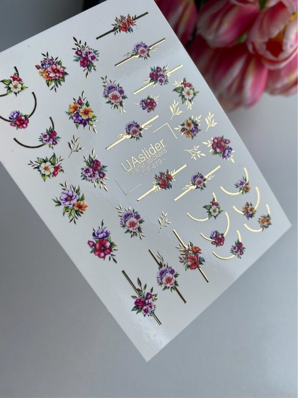 Color and Foil 473 – Blumige Eleganz mit goldenen Akzenten