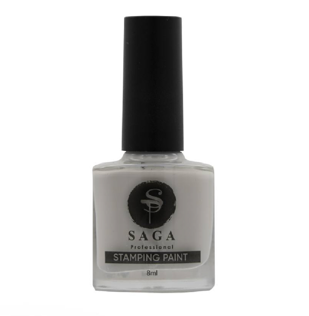 SAGA PROFESSIONAL Stempellack Nr. 22 – Zementgrau mit klebriger Schicht, 8 ml