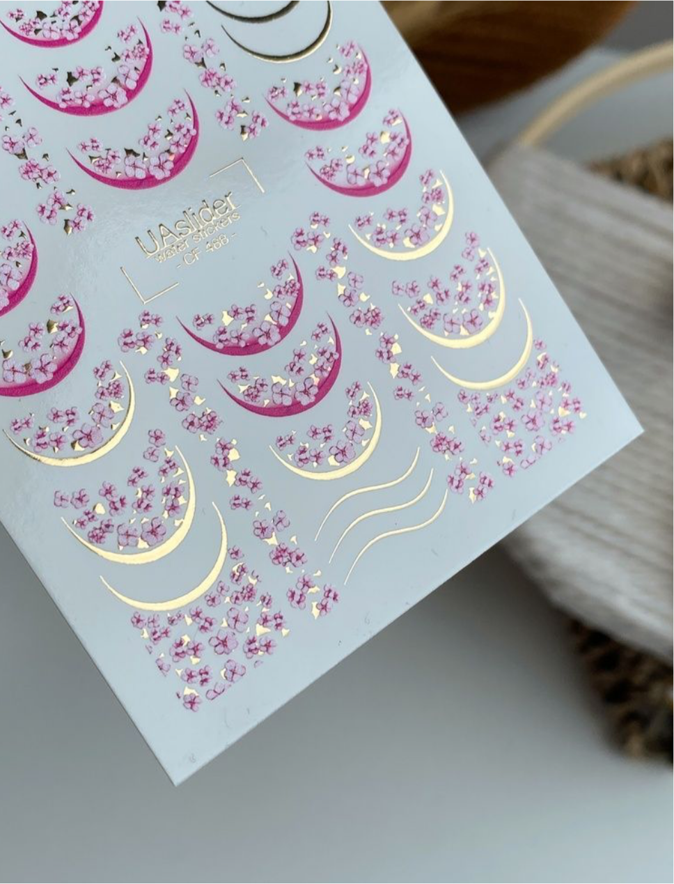 Color and Foil 488 – Pinke Blüten & Goldmonde