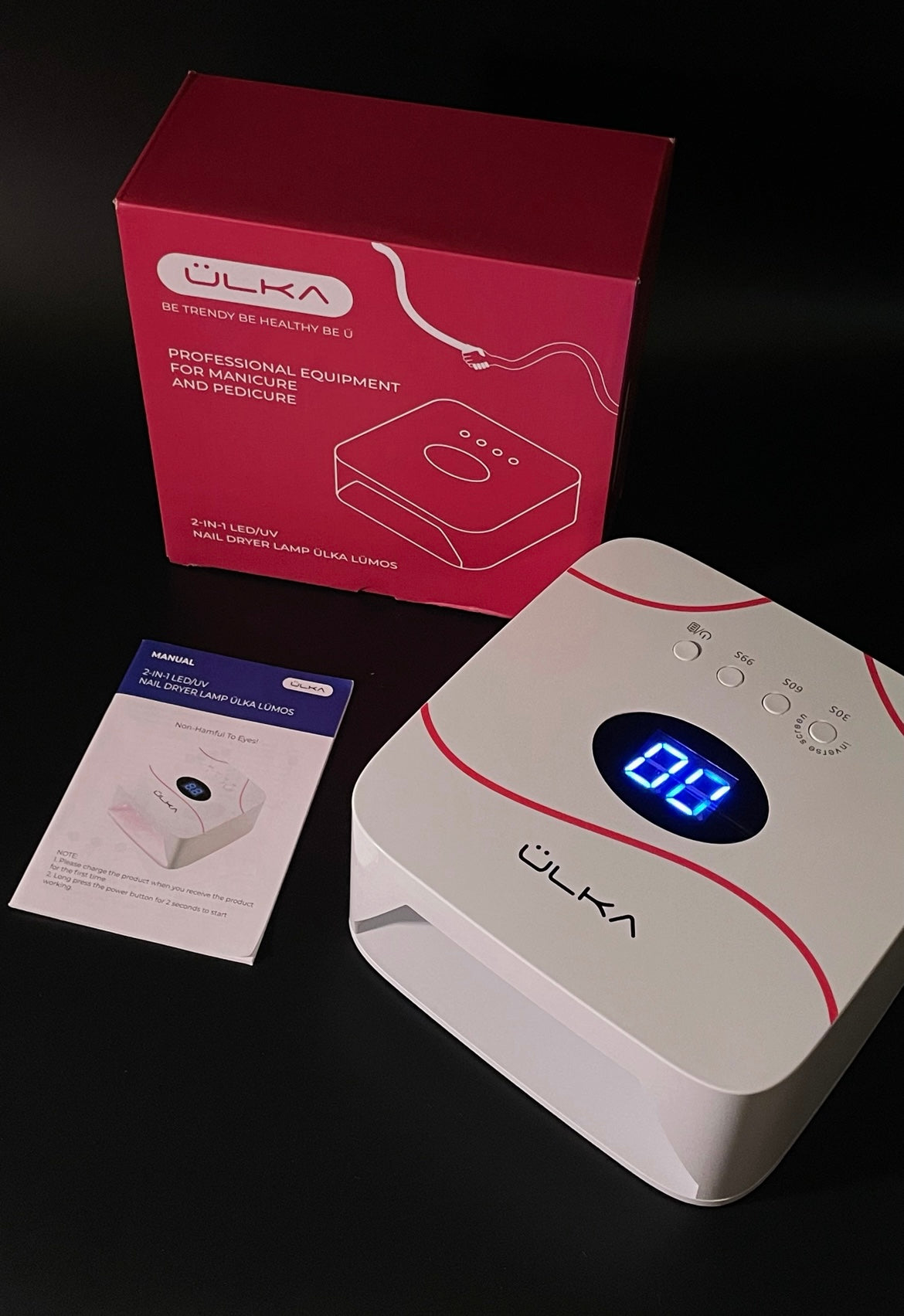 ÜLKA LÜMOS LED+UV Nagellampe ohne Akku – Perfektion für professionelle Maniküre!