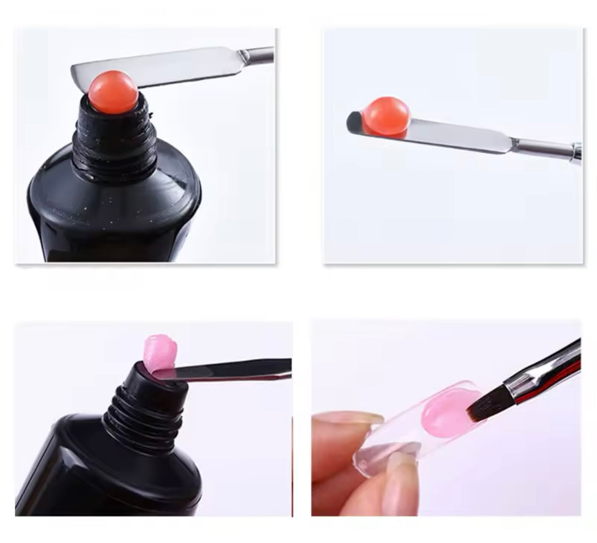 Neuer Dual-Ended Poly Nagel Gel Pinsel Picker 2 in 1