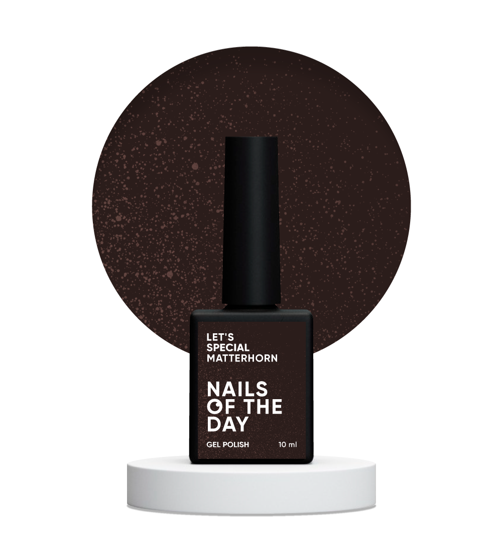 NAILSOFTHEDAY Let’s Special Matterhorn – Schokoladenbraun mit Goldflocken