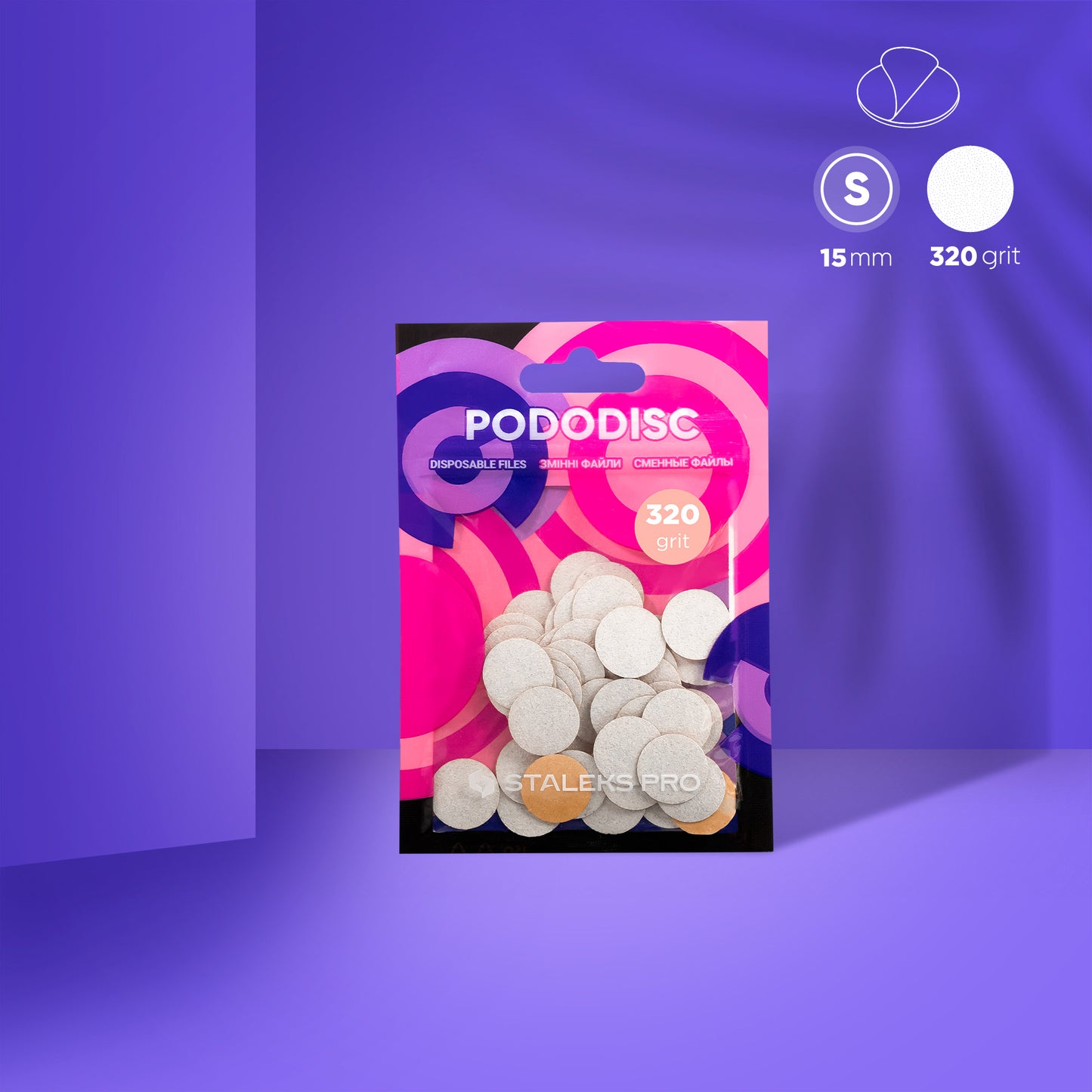 Ersatzfeilen für Pedikür-Scheibe PODODISC STALEKS PRO S (50 Stück)