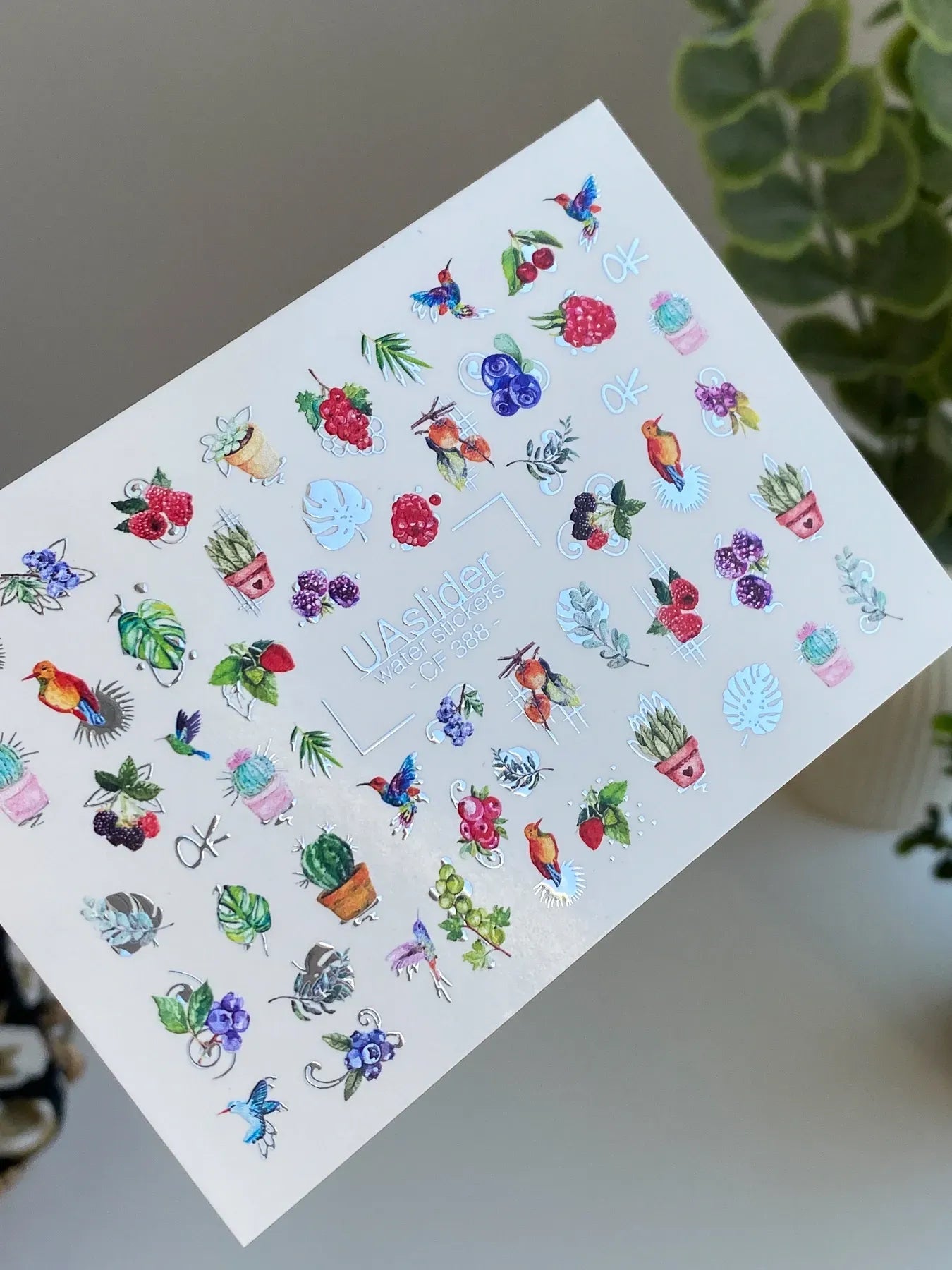 Slider-Design CF 388 | Wasser-Decals | Botanical & Birds