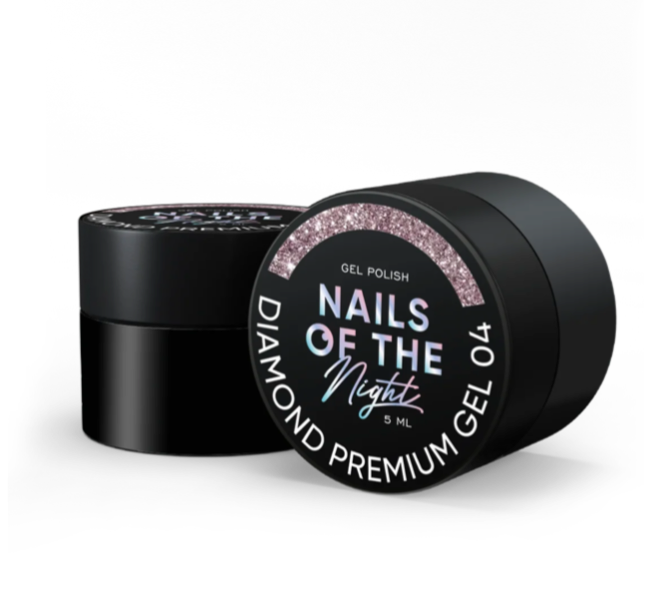 NAILSOFTHENIGHT Diamond Premium Gel Polish 04 – Roségold mit feiner Metallfolie, 5 ml