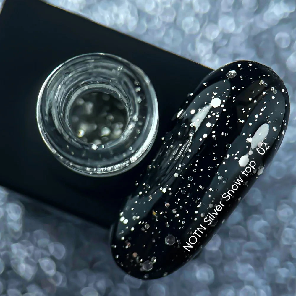 NAILSOFTHENIGHT Silver Snow top 02, 10 ml