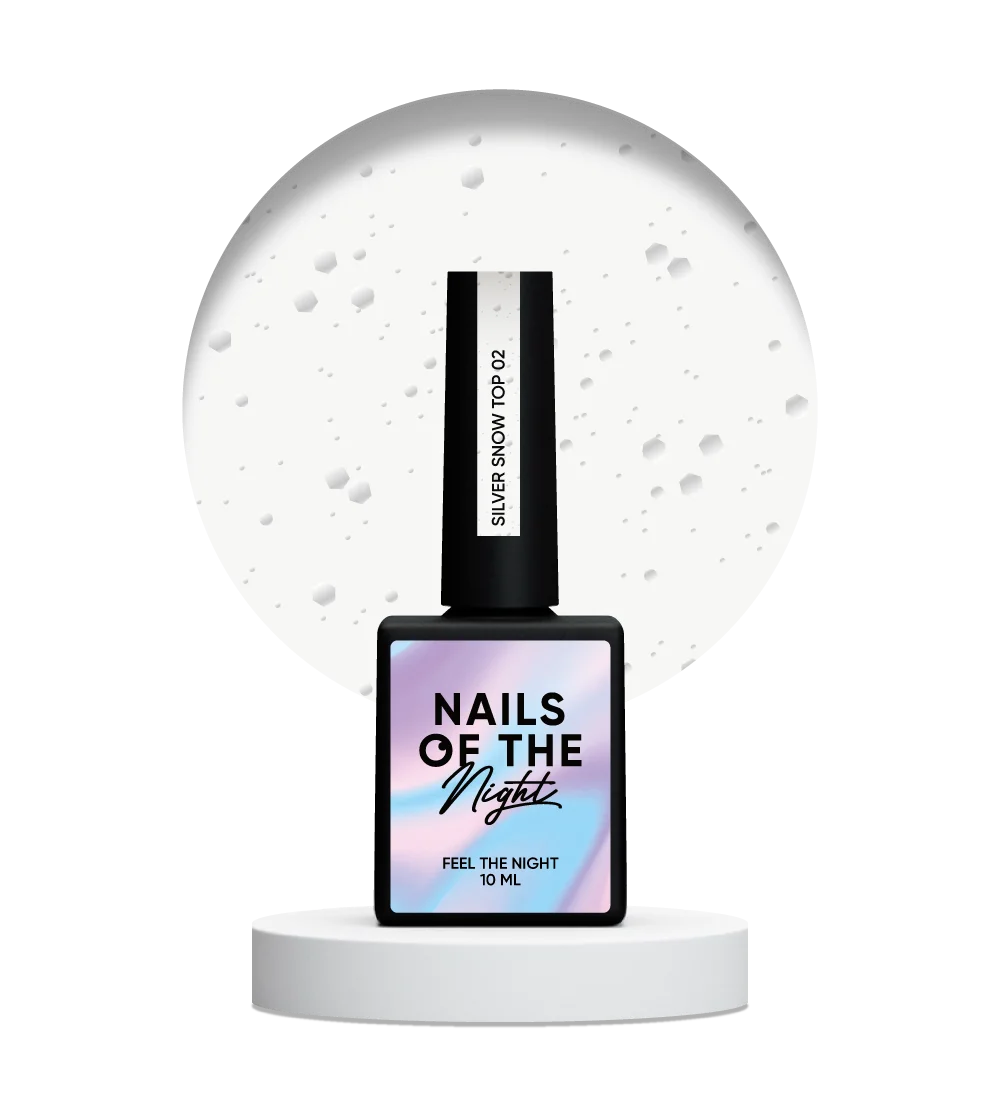 NAILSOFTHENIGHT Silver Snow top 02, 10 ml