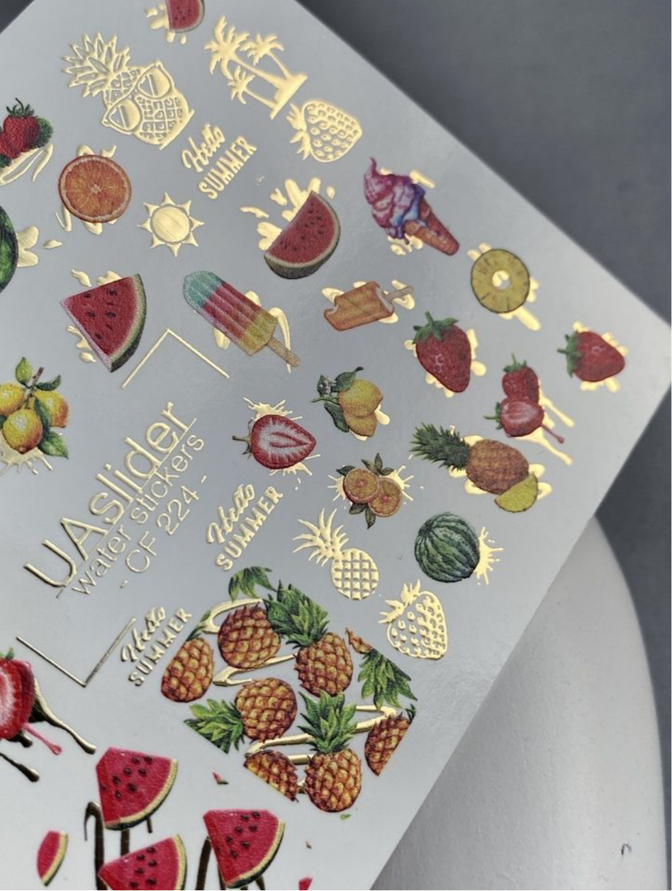 Slider-Design „Color and Foil 224“ – Sommer auf den Nägeln