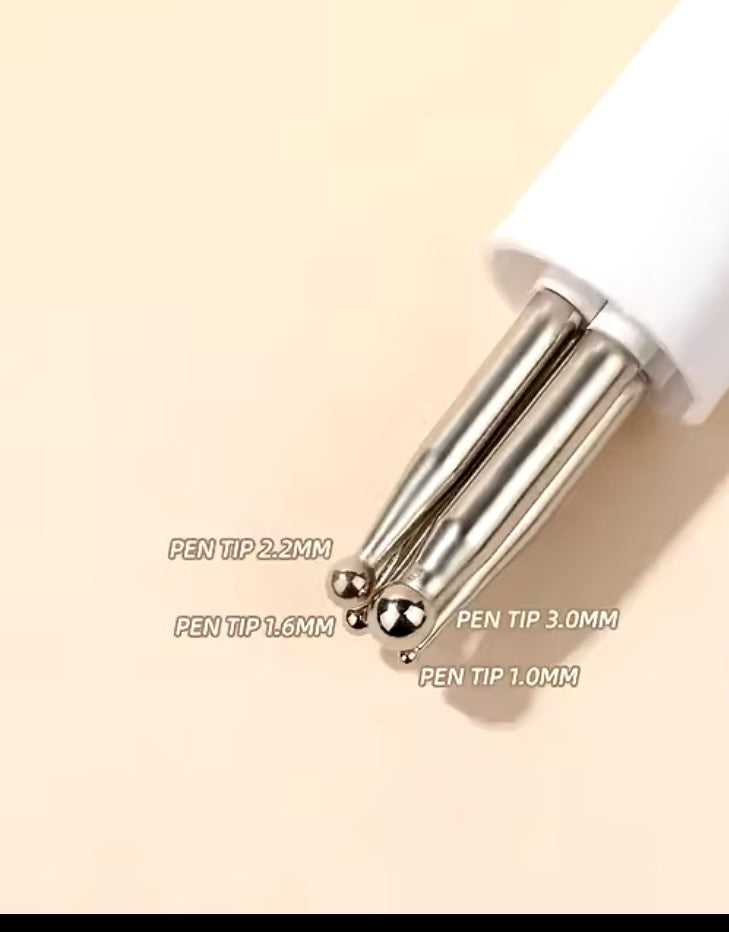 4-in-1 Nagelpunktierwerkzeug: Vielseitiges Tool für Nail Art Designs
