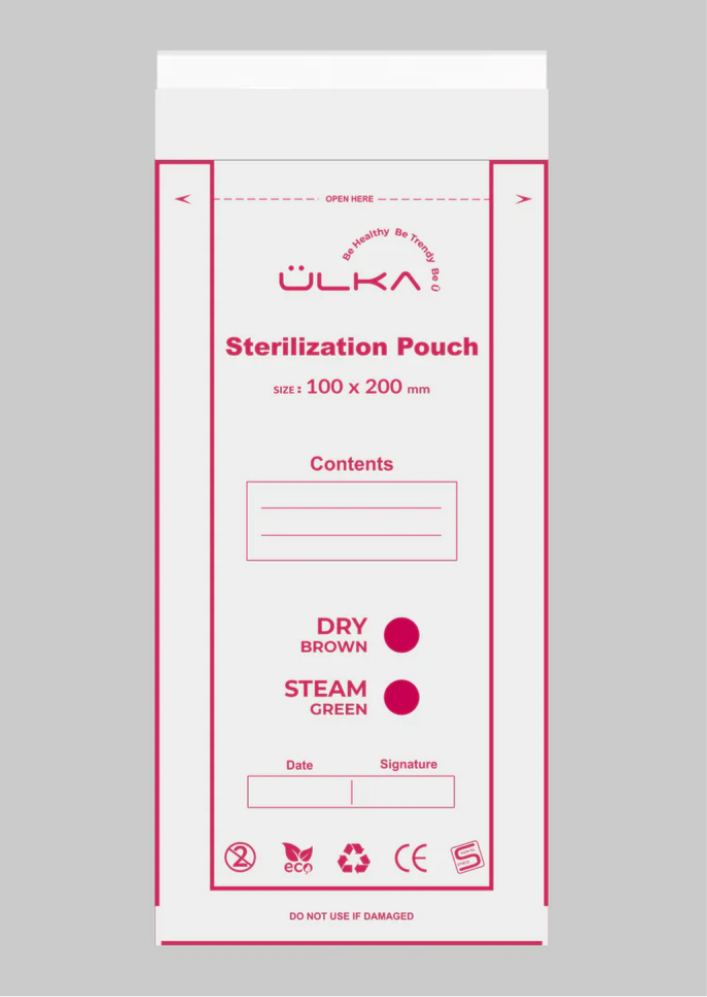 ÜLKA Kraft-Sterilisationsbeutel mit Indikator (100×60 / 100×200)
Zuverlässige Hygiene. Sichtbare Sicherheit.