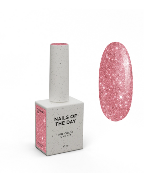 NAILS OF THE DAY – Gel Polish “PARADISE 04”
Farbe: Strahlendes Glitzer-Rosé | 10 ml