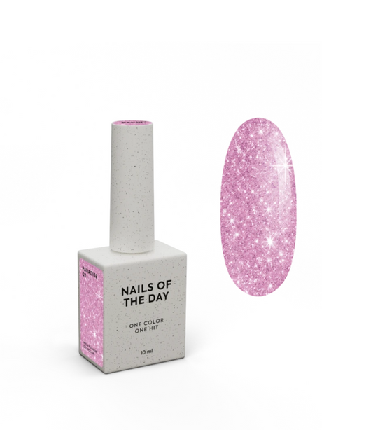 NAILS OF THE DAY – Gel Polish “PARADISE 03”
Farbe: Knalliges Glitzer-Pink | 10 ml