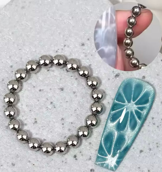 10er-Set Magnetperlen für “Katzenauge”-Effekt: Kleine runde Magnete für 3D-Nageldesign