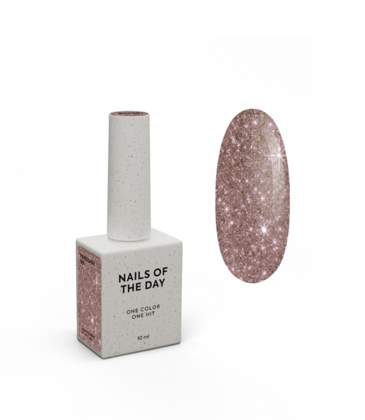 NAILS OF THE DAY – Gel Polish “PARADISE 05”
Farbe: Luxuriöses Schokoglitzer | 10 ml