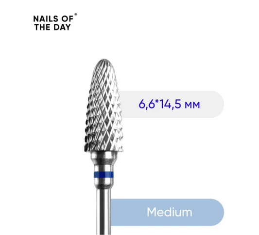 Hartmetallfräser Nailsoftheday „Korn“ – Blau, 6,6×14,5 mm