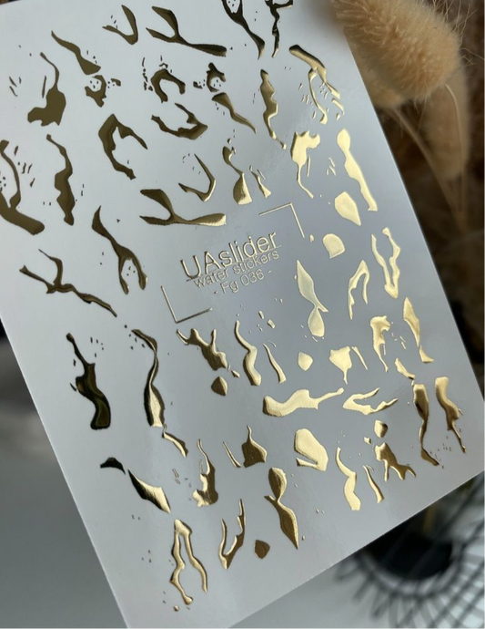 Slider-Design „Fg 036“ – Abstrakte Goldfolien-Spuren