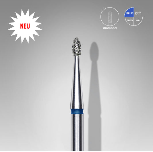 Diamantfräse "Runde Knospe" Blau, Durchmesser 1.6 Mm / Arbeitsteil 3.4 Mm
