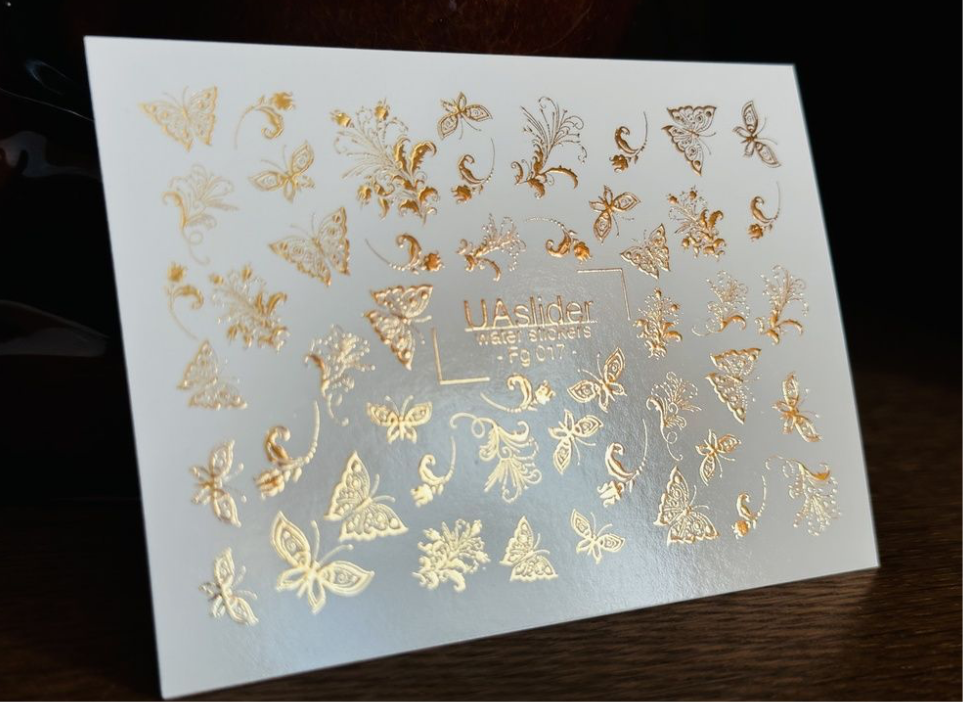 Slider-Design „Fg 017“ – Goldene Schmetterlinge & Ornamente