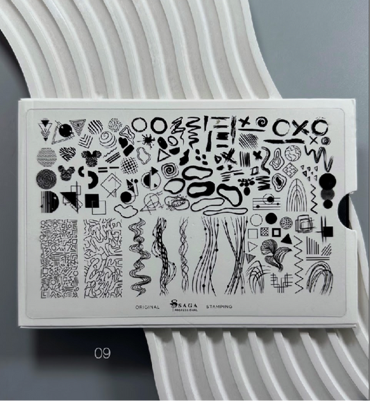 SAGA PROFESSIONAL Stamping-Schablone 09

Schnell. Kreativ. Makellos.
Dein Schlüssel zu professionellem Nailart – auch ohne Vorkenntnisse!