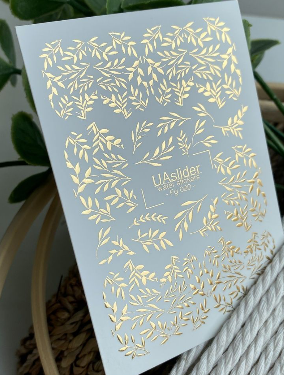 Slider-Design „Fg 030“ – Goldene Zweige & Blätter